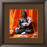 Buddha with Flowers  Poster by Stephane De Bourgies