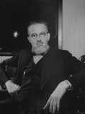 Detective/Chairman Writer Rex Stout Sitting at Desk in Office at Writer's War Board, Photographic Print