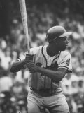 Baseball Player Hank Aaron Waiting for the Pitch Premium Photographic Print by George Silk