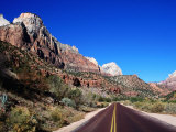 Mountains, Zion Canyon Scenic Drive, Zion National Park, U.S.A. Photographic Print by James Marshall