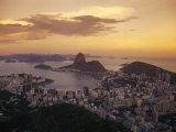 Elevated View of Rio De Janeiro and Sugar Loaf Mountain Photographic Print by Richard Nowitz