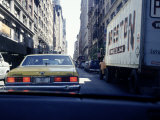 Yellow Taxi in Traffic, NYC, NY Photographic Print by Chris Minerva