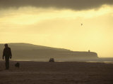 Man and Dog, Porstewart Beach, Antrim Country Photographic Print by Alessandro Gandolfi