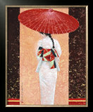 Girl in Kimono II  Poster by Mira Latour