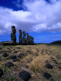 The Seven Raised Moai of Ahu Akivi, Chile Photographic Print by Jan Stromme