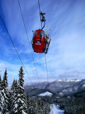 Red Cable-Car on Otupune Run, Jasna Resort. Jasna, Slovakia Photographic Print by Richard Nebesky