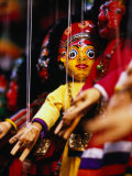 Marionettes of Hindu Deities Hanging Outside Shop, Kathmandu, Nepal Photographic Print by Ryan Fox