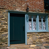 Exterior of Stone House with Lamp, Waterford, VA Photographic Print by Tom Dietrich