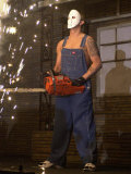 Eminem Rap Star in Concert at the London Arena, Wearing a Mask and Holdin a Chainsaw, February 2001 Fotografie-Druck
