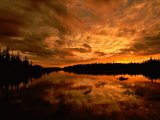 Sunset over Island River Near Lake Superior Photographic Print