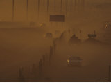 A dust storm blows through Riyadh, Photographic Print