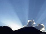 Sky with Sun Rays and Clouds Photographic Print by Larry Stanley