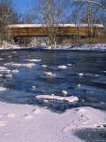 Snow Covered Bridge Over Shanandoah River Photographic Print by Tom Dietrich