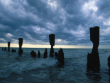 Dark Sky and Broken Pillars, Naples, FL Photographic Print by Robin Hill