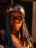 Zulu Sangoma (Diviner), South Africa Photographic Print by Roger De La Harpe