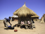 People by Hut, South Africa Photographic Print by Ryan Ross