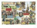 Salisbury and Old Sarum Giclee Print by Pat Nicolle
