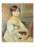 Julie Manet with Cat, 1887 Giclee Print by Pierre-Auguste Renoir