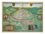 Map of Besancon, from Civitates Orbis Terrarum by Georg Braun Giclee Print by Joris Hoefnagel
