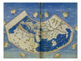 Map of the World with the Twelve Winds Giclee Print by Ptolemy 