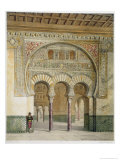 The Gallery of the Court of Lions at the Alhambra, Granada, 1853 Estampe par Leon Auguste Asselineau