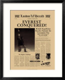 L'Everest est conquis ! Une de journal Affiches