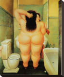 Bath Stretched Canvas Print by Fernando Botero