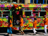 Decorated Tram at Moomba Festival, Melbourne, Australia Photographic Print by Krzysztof Dydynski