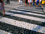 Pedestrain Crossing in City, Helsingborg, Skane, Sweden Photographic Print by Martin Lladó
