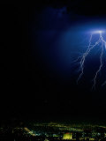 Lightning Storms Over the San Fernando Valley, Los Angeles, California, USA Photographic Print by Jan Stromme