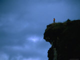 Hiker on Edge of Cliff, El Morado National Park, Chile Photographic Print by Aaron McCoy