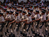 Military March During Annual Independence Day Celebrations, Kuala Lumpur, Malaysia Fotografie-Druck von Chris Mellor