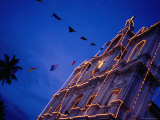 Christmas Decorations on the Church of the Immaculate Conception, Panaji, India Photographic Print by Eddie Gerald