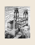 Chute d'eau Posters par M. C. Escher