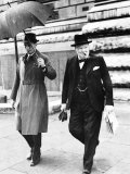 Winston Churchill Prime Minister of Britain During the Ww2 1945 Ww2 Photographic Print