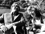 Michael Caine Actor with Julie Walters Actress and Comedian Star in the Film Educating Rita Fotografie-Druck