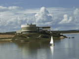 View of the Concrete Pampulha Casino From Across a Man-Made Lake Photographic Print by W. Robert Moore