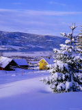 Winter Snow on Houses and Valley Photographic Print by Jan Stromme