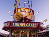 Sundaes and Funnel Cakes Stand at the New Mexico State Fair Photographic Print by Ray Laskowitz