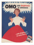 Omo, Washing Powder Detergent, UK, 1950 Estampe