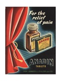 Anadin, Medicine Tablets Medical, UK, 1940 Giclée-Druck