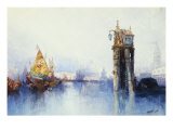 On the Canal, 1896 Giclee Print by Thomas Moran