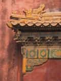 Red Wall and Roof Detail of the Palace Museum, Beijing, China Photographic Print by Charles Crust