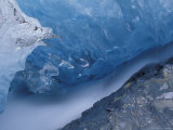 Melting Water Carves Blue Ice on Exit Glacier, Kenai Fjords National Park, Alaska, USA Photographic Print by Paul Souders