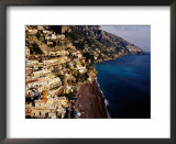 Houses and Church of Santa Maria Assunta Above Spaggia Grande Beach, Positano, Italy Posters by Craig Pershouse