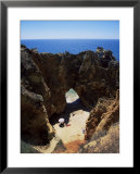 Rock Formations Line the Coast, Algarve, Portugal Posters by Tom Teegan