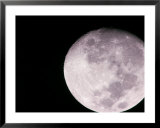 Moon Close Up in Night Sky  Print by Edward Slater
