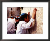 Worshippers at Wailing Wall, Jerusalem, Israel  Poster by James Marshall