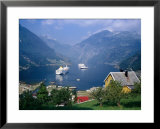 Cruise Ship At Geirangerfjord, Geiranger, Norway  Prints by Craig Pershouse