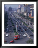 City street, Xi'an, China Posters by Hal Gage